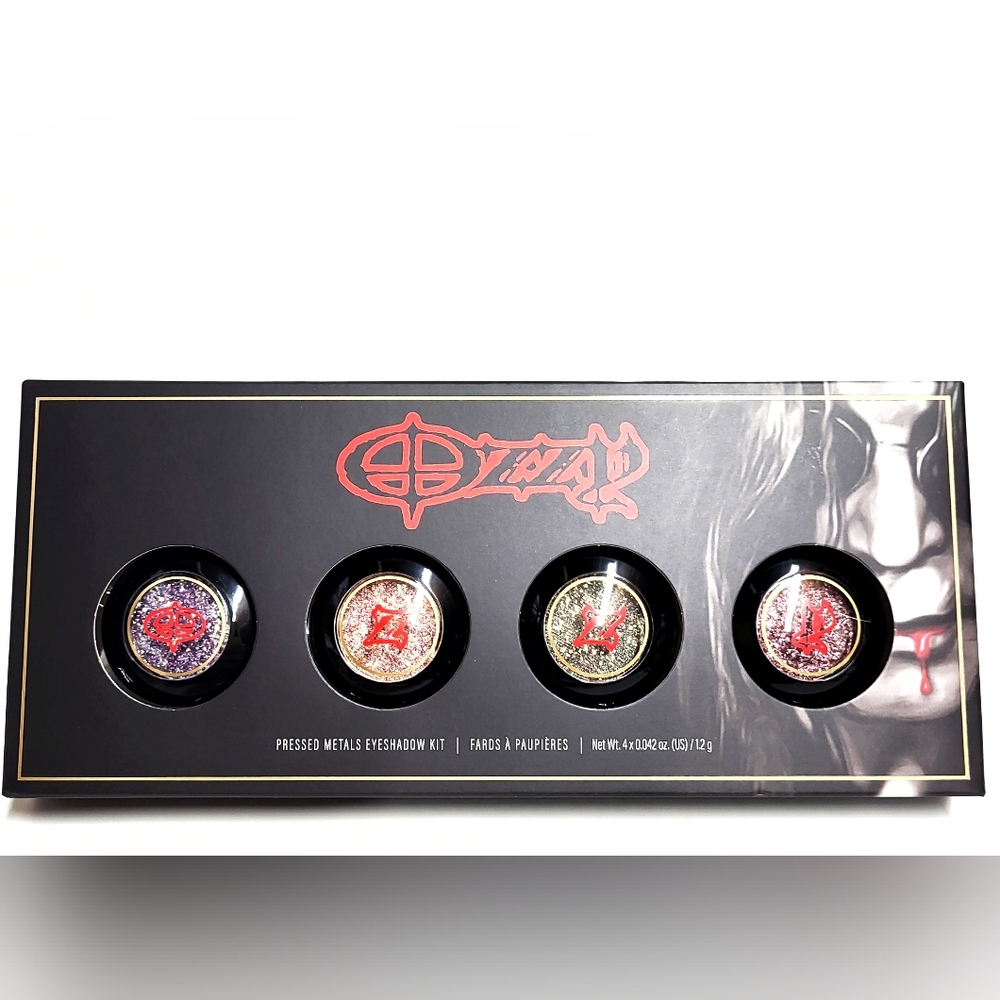 Rock & Roll Beauty Ozzy Osbourne Metal Flake Eyeshadow Kit of 4 NIB